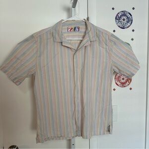 Abercrombie & Fitch Striped Button-Up Shirt for The Trevor Project - Size M